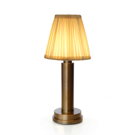 rechargeable table lamp Victoria brass antique | silk H 275 mm product photo