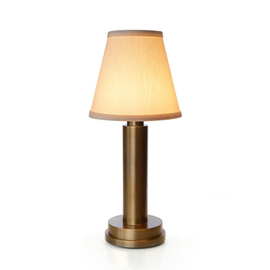 rechargeable table lamp NEOZ Victoria brass antique | cotton H 275 mm product photo