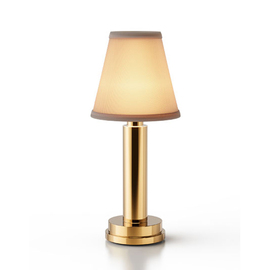 rechargeable table lamp NEOZ Victoria brass gold coated | cotton H 275 mm product photo