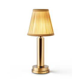 rechargeable table lamp NEOZ Victoria brass gold coated | silk H 275 mm product photo