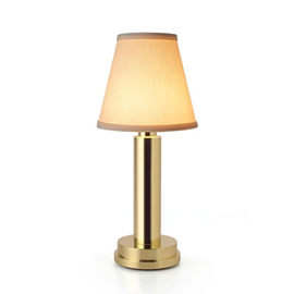 rechargeable table lamp NEOZ Victoria brass lacquered | cotton H 275 mm product photo