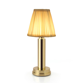 rechargeable table lamp Victoria brass lacquered | silk H 275 mm product photo