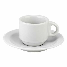 Cup with saucer porcelain white 70 ml product photo