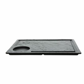 plate rectangular VULCANIA BLACK porcelain | 328 mm x 235 mm product photo