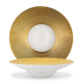 pasta plate DERAS Ø 275 mm porcelain decor golden coloured product photo