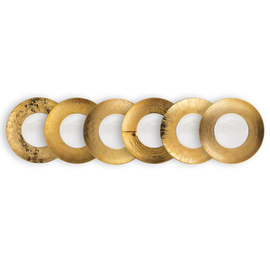 underplate DERAS Ø 290 mm set of 6 porcelain decor golden coloured product photo