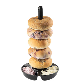 CLEARANCE | onion ring tower plastic black H 360 mm product photo