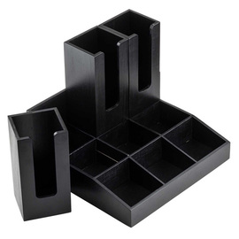 coffee station | organiser bamboo black | 9 compartments product photo