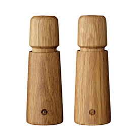 pepper mill|salt grinder STOCKHOLM set of 2 | wood oak H 168 mm product photo