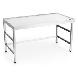 work table | edge | drain opening | 1000 mm x 600 mm H 850 mm product photo