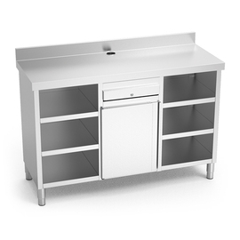 coffee station made from stainless steel | 1570 mm x 600 mm H 1040 mm product photo
