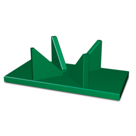 melon cutting board PE green L 400 mm x 200 mm H 132 mm product photo