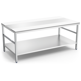 Disassembly table with base and worktop made of polyethylene (white) | 1500 x 1050 x H 850 mm product photo