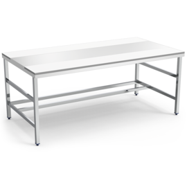 Cutting table worktop PE white 1500 x 1050 x H 850 mm product photo