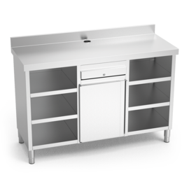 coffee station made from stainless steel | 1570 mm x 600 mm H 1040 mm product photo