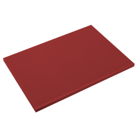 Red cutting board made of polyethylene P500 with high cut resistance, 1000x400x30 mm product photo