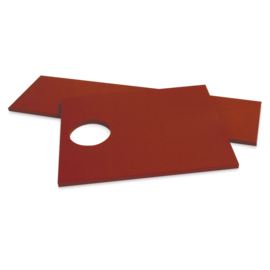 spare cutting board for table with hole Ø 150 mm red 540 mm x 480 mm product photo