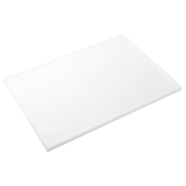 White cutting board made of polyethylene P500 with high cut resistance, 600x400x50 mm product photo
