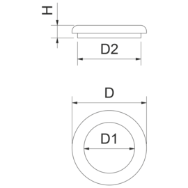 Rubber ring for waste funnel, grey product photo  S