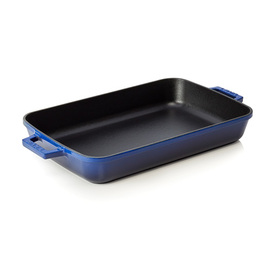 roasting pan 400 mm x 260 mm cast iron enamelled blue product photo