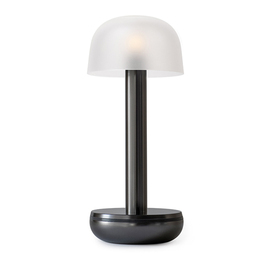 LED battery table lamp TWO black | PC frosted H 212 mm product photo