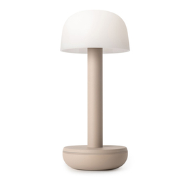 LED battery table lamp TWO beige | PC frosted H 212 mm product photo