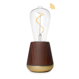 LED table lamp ONE SMART walnut brown H 195 mm product photo