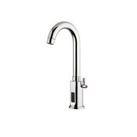 basin tap with sensor lateral mixing lever mains operation H 130 mm product photo
