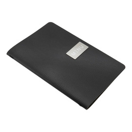 menu card RAW DIN A5 leather black with inscription "MENU" incl. inlay product photo
