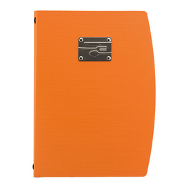 menu card RIO DIN A4 orange with Cutlery icon incl. inlay product photo