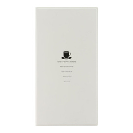 beverage menu DIN A45 DESIGN leather look white incl. inlay product photo