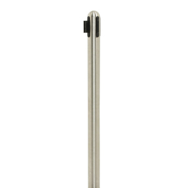 RETRACTABLE barrier post, stainless steel, black belt product photo