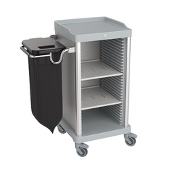 housekeeping cart ESSENTIAL-V4-S | grey  | 890 mm x 570 mm H 1100 mm product photo