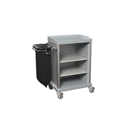 housekeeping cart ESSENTIAL-V4 | grey  | 891 mm x 571 mm H 1290 mm product photo