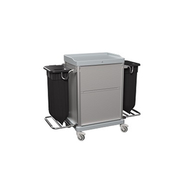 housekeeping cart ESSENTIAL-V6 | grey  | 1061 mm x 571 mm H 1290 mm product photo