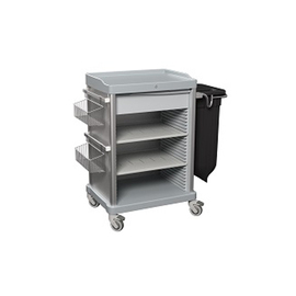 housekeeping cart ESSENTIAL-V8 | grey  | 841 mm x 571 mm H 1290 mm product photo