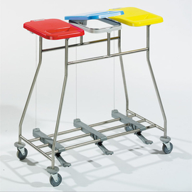 laundry and waste trolley triple  L 990 mm product photo