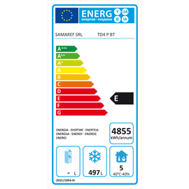 bakery freezer table TD4 P SP BT | 4 solid doors product photo  L