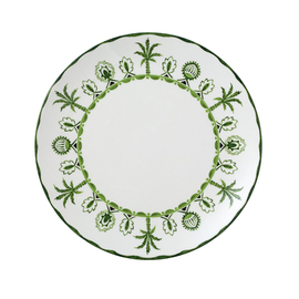 plate SULTAN`S GARDEN edge pattern Bone China Ø 275 mm white | green product photo