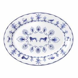 serving plate SULTAN`S GARDEN BLUE Bone China 275 mm white | blue x 355 mm product photo