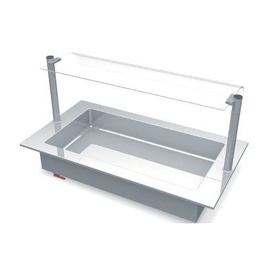built-in sink insulated with sneeze guard | sink dimensions 646 x 510 x H 150 mm product photo