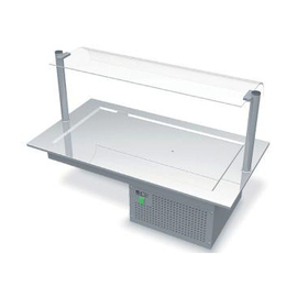built-in cooling plate with sneeze guard | 890 mm x 670 mm H 395 mm product photo