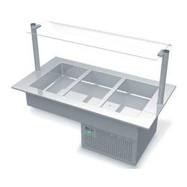 built-in cooling tray with sneeze guard | floor cooling | suitable for 2 x GN 1/1 product photo