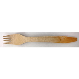 wooden fork waxed L 160 mm product photo