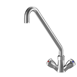 two-handle mixer tap one hole standing fitting outreach 300 mm | discharge height 300 mm product photo