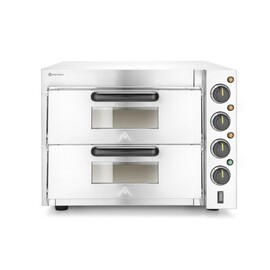 Double-deck pizza oven 3000W | Silver | 230V/3000W | 580x560x(H)435mm product photo