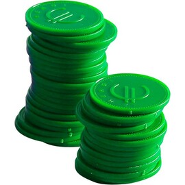 Deposit coins - 100 pcs. | Green | 100 pcs. | Ø25mm product photo