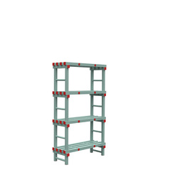 Euro shelf plastic | 4 floors | L 1400 mm x 400 mm H 1900 mm product photo
