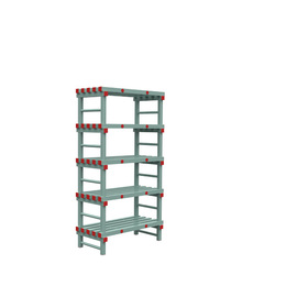 Euro shelf plastic | 5 floors | L 1400 mm x 500 mm H 1450 mm product photo
