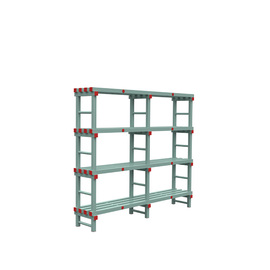 Euro shelf plastic | 4 floors | L 2000 mm x 400 mm H 1900 mm product photo
